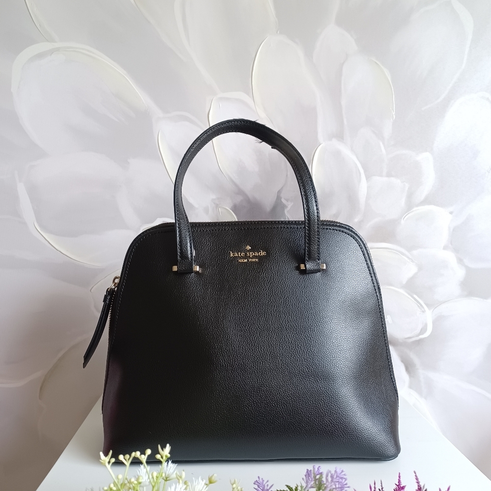 Kate Spade New York Black Patterson Drive Medium Dome Satchel - Picture 8 of 12